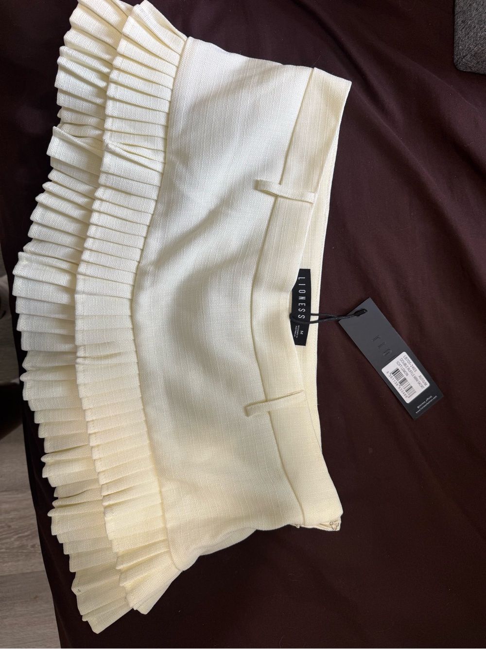 LIONESS Double Ruffle Mini Skort Soft Lemon